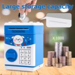 حصالة الكترونية للاطفال شكل خزنة برقم سري وسحب تلقائي للاموال