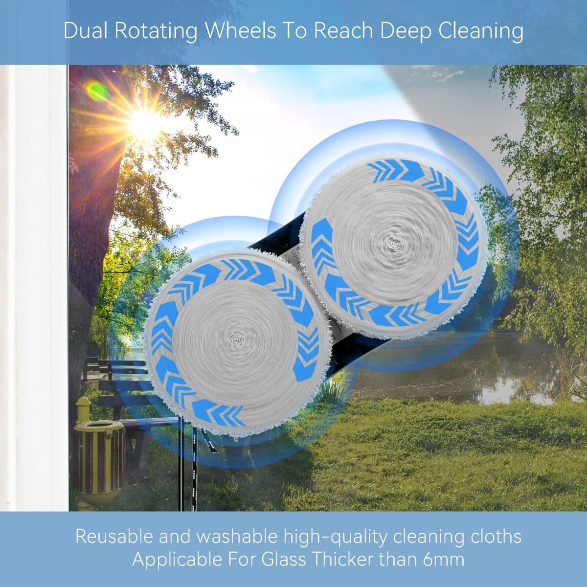 ⁦روبوت لتنظيف الزجاج والأسطح العالية مع ريموت كنترول للتحكم عن بعد⁩ - الصورة ⁦3⁩