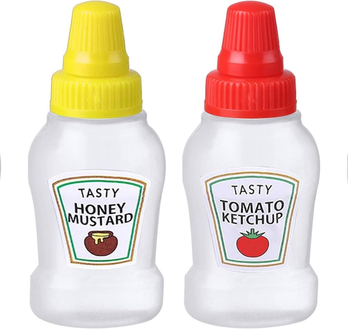 ⁦زجاجة ميني 2 قطعة للكاتشب والمايونيز بغطاء ضاغط محكم الغلق⁩ - الصورة ⁦2⁩