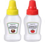 ⁦زجاجة ميني 2 قطعة للكاتشب والمايونيز بغطاء ضاغط محكم الغلق⁩ - الصورة ⁦2⁩