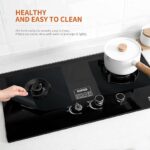 ⁦طقم بديل فويل لعيون البوتاجاز 5 قطع وتربروف مضاد للأشتعال للحفاظ علي نظافة البوتجاز⁩ - الصورة ⁦3⁩