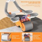 ⁦عجلة رياضية بمسند يد لممارسة تمارين الضغط والبطن مع مؤقت ووسادة لحماية الركبة⁩ - الصورة ⁦10⁩