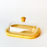 ⁦علبة زبدة خشب بغطاء اكليريك لحفظ وتقديم الزبدة علي السفرة⁩ - الصورة ⁦2⁩