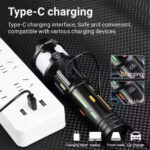 ⁦كشاف طوارئ ب 3 اوضاع اضاءة مختلفة مع شاشة ليد رقمية  _ بيو اس بي للشحن⁩ - الصورة ⁦3⁩