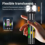 ⁦كشاف طوارئ ب 3 اوضاع اضاءة مختلفة مع شاشة ليد رقمية  _ بيو اس بي للشحن⁩ - الصورة ⁦6⁩