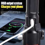 ⁦كشاف طوارئ ب 5 اوضاع اضاءة مختلفة يعمل باور بانك مع شاكوش كسر الزجاج وقطاعة احبال⁩ - الصورة ⁦5⁩