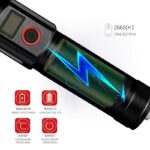 ⁦كشاف ليزر أبيض ديجيتال بخاصية الزوم وإضاءة طوارئ – بطارية ليثيوم⁩ - الصورة ⁦6⁩