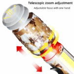 ⁦كشاف ميني مع خاصية الزوم القابلة للتعديل ب 3 اضاءات _ بيو اس بي للشحن⁩ - الصورة ⁦4⁩