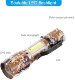 ⁦كشاف ميني مع خاصية الزوم القابلة للتعديل ب 3 اضاءات _ بيو اس بي للشحن⁩ - الصورة ⁦3⁩