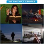 ⁦كشاف ميني مع خاصية الزوم القابلة للتعديل ب 3 اضاءات _ بيو اس بي للشحن⁩ - الصورة ⁦2⁩