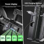 ⁦كشاف يدوي ب 4 مستويات إضاءة مع باور بانك مزود باستاند ثلاثي القوائم⁩ - الصورة ⁦7⁩