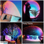 ⁦مصباح غروب الشمس بالوان ار جي بي برأس قابلة للفصل والدوران 180 درجة⁩ - الصورة ⁦4⁩