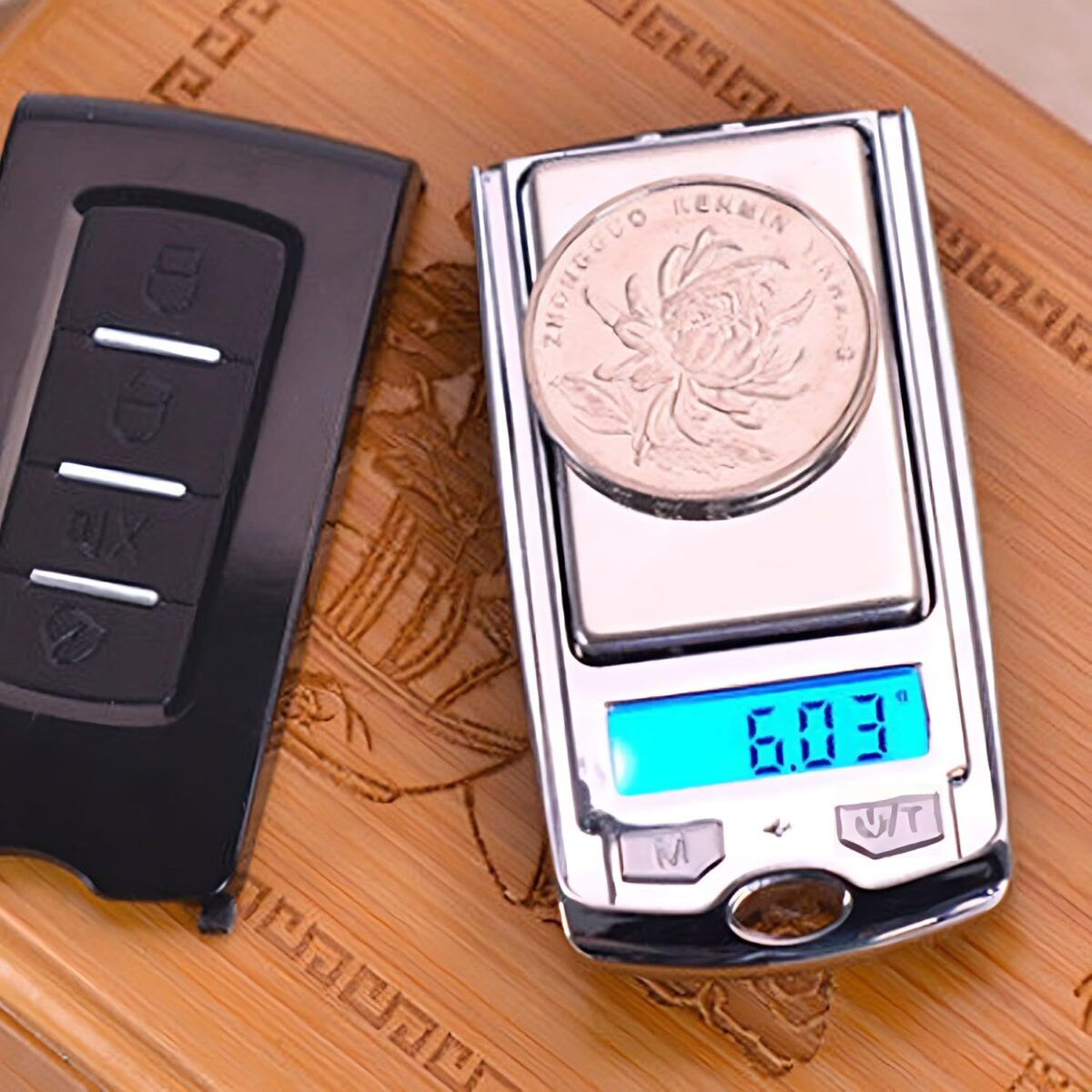 ⁦ميزان حساس ديجيتال ميني شكل مفتاح عربية للذهب والمجوهرات - 200 جرام⁩ - الصورة ⁦2⁩