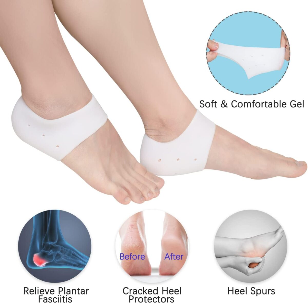 ⁦نعل كعب سيليكون طبي داخلي لزيادة الطول - 3.5 سم⁩ - الصورة ⁦4⁩