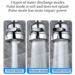 ⁦وصلة حنفية متحركة بدوران 360 درجة مزودة بفلتر داخلي ب 3 مستويات لتنظيم قوة ضخ المياه⁩ - الصورة ⁦3⁩