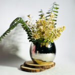 ⁦اصيص زرع من النحاس المزخرف لتجديد ديكور المنزل _ باللون الفضي⁩ - الصورة ⁦3⁩