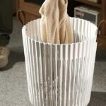 باسكت غسيل مرن بيد جلد  من الجانبين لحمل وتنظيم الملابس ولعب الأطفال - الصورة 5