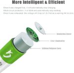 ⁦حجارة صغيرة الحجم قابلة لاعادة الشحن بيو اس بي رباعي للشحن _  4 قطع⁩ - الصورة ⁦2⁩