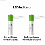 ⁦حجارة صغيرة الحجم قابلة لاعادة الشحن بيو اس بي رباعي للشحن _  4 قطع⁩ - الصورة ⁦3⁩