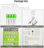 ⁦حجارة صغيرة الحجم قابلة لاعادة الشحن بيو اس بي رباعي للشحن _  4 قطع⁩ - الصورة ⁦5⁩