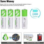 ⁦حجارة صغيرة الحجم قابلة لاعادة الشحن بيو اس بي رباعي للشحن _  4 قطع⁩ - الصورة ⁦8⁩