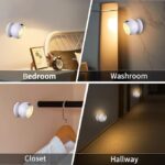 ⁦كشاف سينسور بقاعدة مغناطيسية للممرات والسلالم والدواليب - يعمل بالحجارة⁩ - الصورة ⁦3⁩