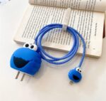 ⁦كفر حماية لشاحن وكابل وسلك الآيفون اشكال كرتونية مجسمة _ 4 قطع⁩ - الصورة ⁦4⁩