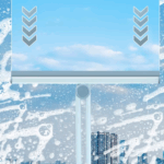 ⁦مساحة زجاج قابلة للطي بزوايا 180درجة لتنظيف النوافذ و المرايات⁩ - الصورة ⁦2⁩