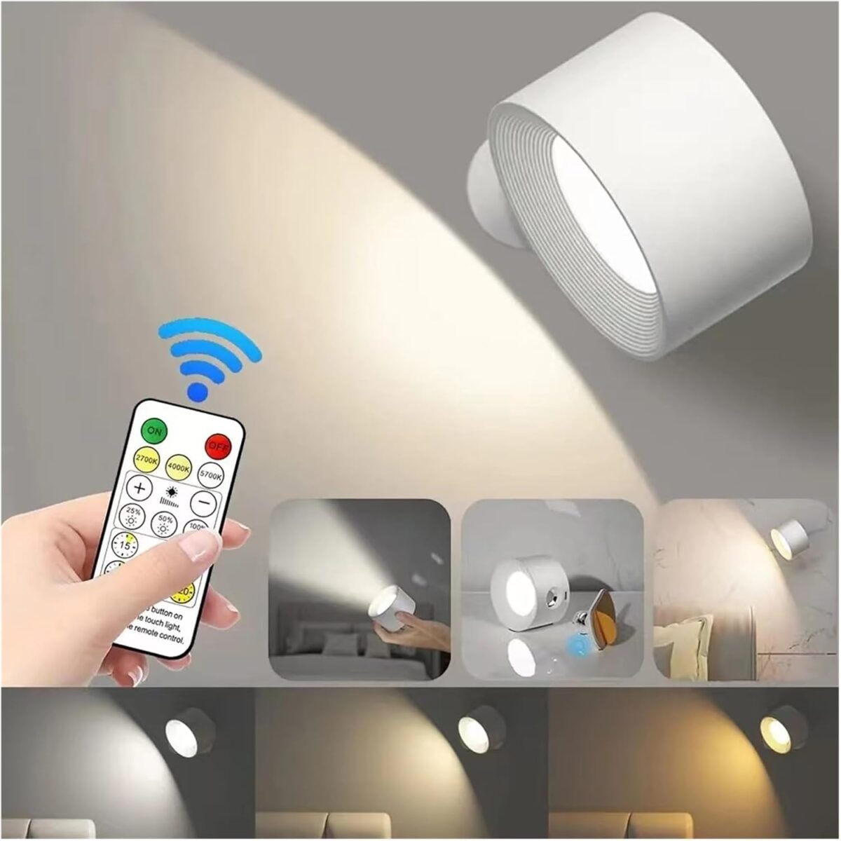 ⁦مصباح حائط سبوت مزدوج دابل فيس ب 3 درجات اضاءة⁩ - الصورة ⁦3⁩