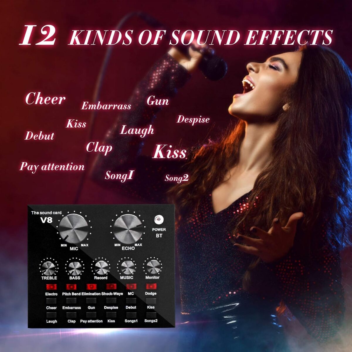 ⁦USB - مجموعة ميكروفون مكثف مع ذراع قابل للتعديل وكارت للصوت⁩ - الصورة ⁦5⁩