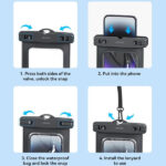 ⁦جراب موبايل مزدوج مقاوم للماء للحماية  اثناء التصوير تحت اللماء⁩ - الصورة ⁦4⁩