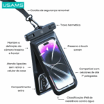 ⁦جراب موبايل مزدوج مقاوم للماء للحماية  اثناء التصوير تحت اللماء⁩ - الصورة ⁦2⁩