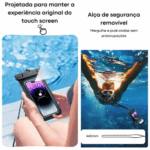 ⁦جراب موبايل مزدوج مقاوم للماء للحماية  اثناء التصوير تحت اللماء⁩ - الصورة ⁦6⁩