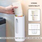 ⁦حامل أكواب بجزء شفاف للتعليق بجانب ديسبنسر الماء أو الحائط⁩ - الصورة ⁦5⁩