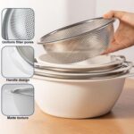 ⁦طبق بلاستيك بمصفاه ستاليس ستيل باللون الابيض-24 *10سم⁩ - الصورة ⁦5⁩