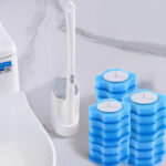 ⁦فرشة تواليت مع 8 رؤوس تنظيف قابلة للفصل للاستخدام مره واحده فقط⁩ - الصورة ⁦2⁩