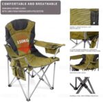 ⁦كرسي رحلات محمول قابل للطي مع مساند للذراعين وجيوب تخزين وحامل أكواب⁩ - الصورة ⁦3⁩