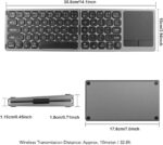 ⁦كيبورد بلوتوث لاسلكي بلوحة تاتش قابل للطي مع يو اس بي الشحن⁩ - الصورة ⁦8⁩