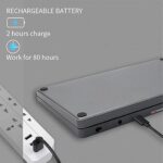 ⁦كيبورد بلوتوث لاسلكي بلوحة تاتش قابل للطي مع يو اس بي الشحن⁩ - الصورة ⁦9⁩