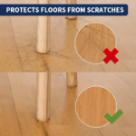 مانع انزلاق الكراسي و خدش الارضيات مصنوع من الالياف 16 قطعة - الصورة 2