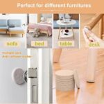 مانع انزلاق الكراسي و خدش الارضيات مصنوع من الالياف 16 قطعة - الصورة 3