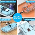 ⁦ماوس بلوتوث بتصميم شفاف لاسلكي ثلاثي الاوضاع مع منفذ يو اس بي⁩ - الصورة ⁦3⁩