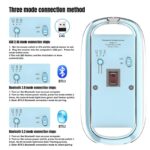 ⁦ماوس بلوتوث بتصميم شفاف لاسلكي ثلاثي الاوضاع مع منفذ يو اس بي⁩ - الصورة ⁦4⁩