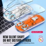 ⁦ماوس بلوتوث بتصميم شفاف لاسلكي ثلاثي الاوضاع مع منفذ يو اس بي⁩ - الصورة ⁦10⁩