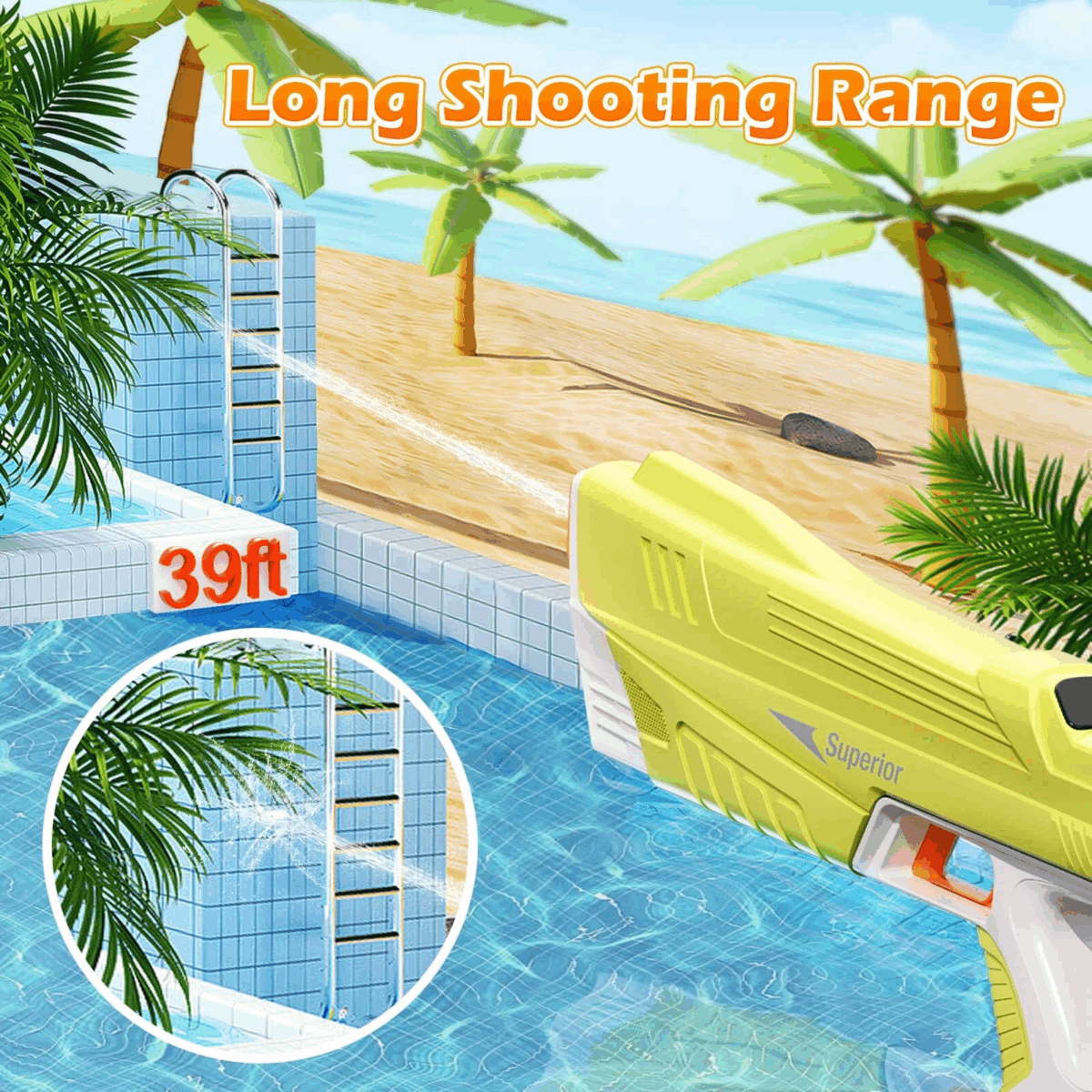 ⁦مسدس مياة مزود بخاصية الشفط التلقائي يعمل بالبطارية⁩ - الصورة ⁦10⁩