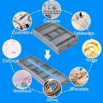 ⁦منظم أدراج  2 دور  قابل للطي والسحب لتنظيم الاكسسورات⁩ - الصورة ⁦3⁩
