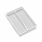 ⁦منظم لدرج المطبخ مقسم 2 خانة سيليكون من الداخل لتنظيم المعالق والشوك⁩ - الصورة ⁦4⁩