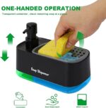 ⁦موزع صابون 2 فى 1 يدوى مع حامل إسفنجة مدمج بقاعدة اكليريك للمطبخ⁩ - الصورة ⁦6⁩