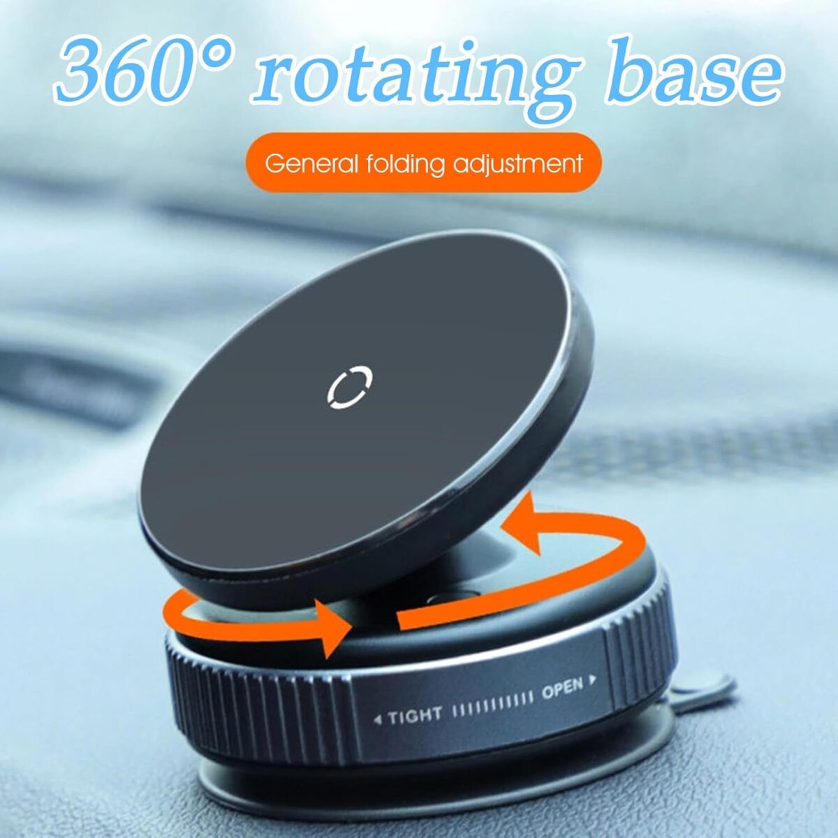 ⁦حامل موبايل بقاعدة شفط للتثبيت دوار 360 درجة⁩ - الصورة ⁦7⁩