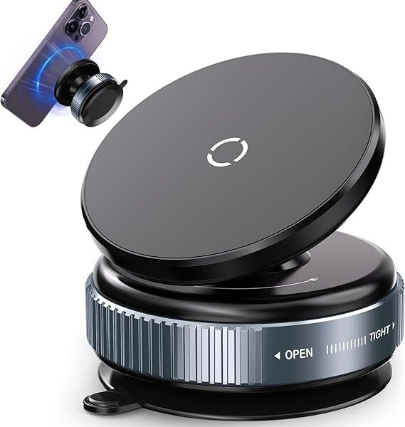 حامل موبايل بقاعدة شفط للتثبيت دوار 360 درجة